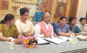 भाजपा की प्रेस वार्ता में नारी शक्ति वंदन अधिनियम के विरोध पर कांग्रेस व विपक्ष पर किया तीखा प्रहार