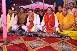 नगाण गांव में श्रीमद्भागवत कथा में शामिल हुए मुख्यमंत्री, क्षेत्र के विकास को बताया निरंतर प्रक्रिया